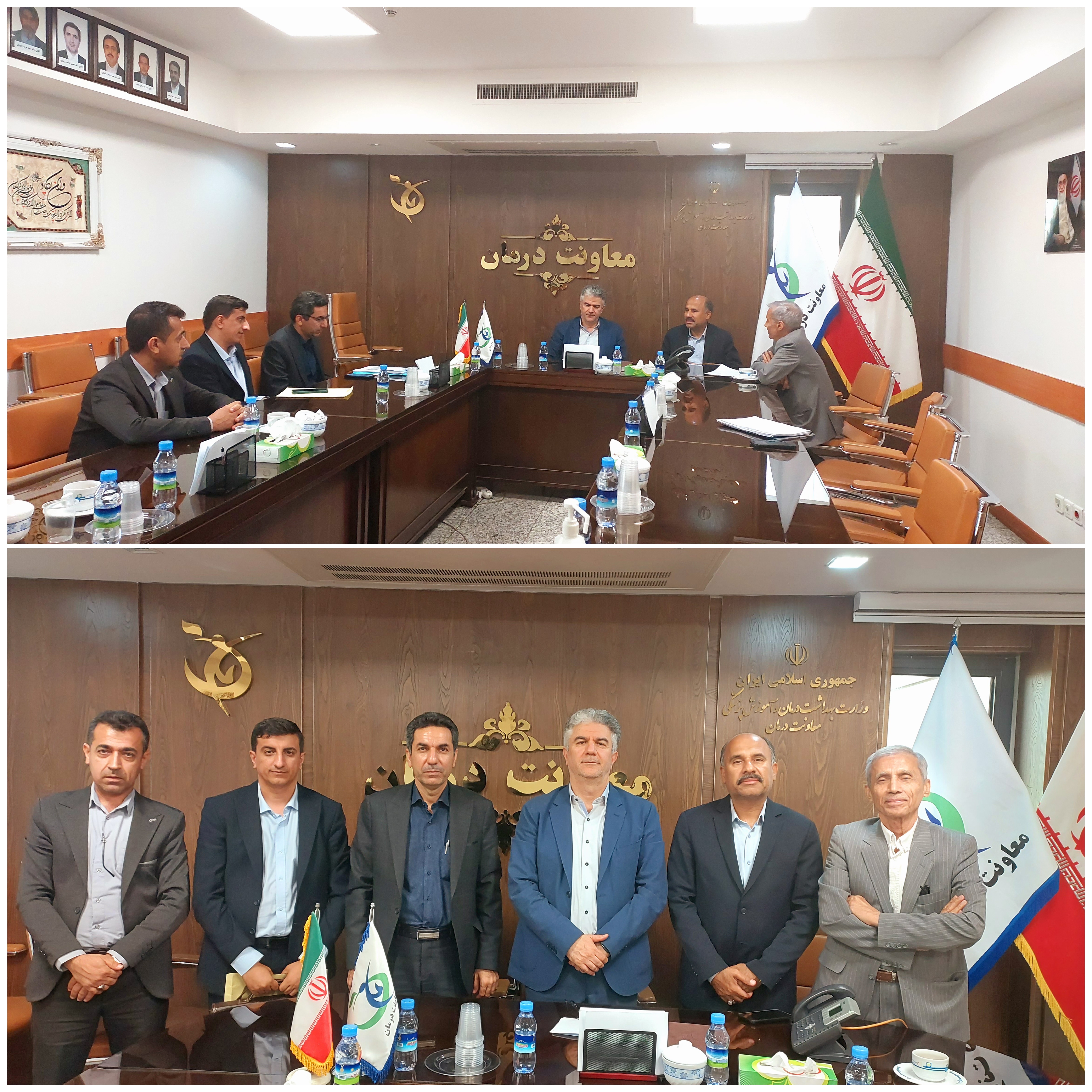 نشست  در حوزه درمان شرق هرمزگان  در ادامه‌ی پیگیری‌های مستمر برای حل مشکلات بهداشتی و درمانی، دکتر سید عبدالکریم هاشمی، نماینده مردم شریف شرق هرمزگان در مجلس شورای اسلامی، به همراه دکتر صفری، رئیس دانشکده علوم پزشکی شرق هرمزگان و معاونین ایشان، با دکتر